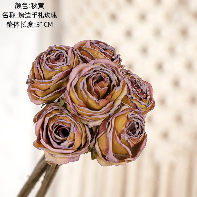 Elegant Faux Rose Bouquet for Weddings and Home Decor - Realistic Ins Style - Perfect for Celebrations and Event Styling - Model MW66786