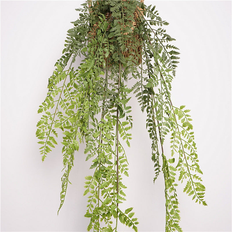 Lifelike Hanging Fern Plant - Elegant Faux Greenery with Realistic Moss for Stunning European-Style Decor and Landscaping