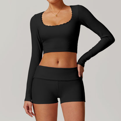 Elevate Your Workout with Our Women's Ribbed High Waisted Yoga Set Sculpting Lifting Activewear Ensemble for Comfort and Style 8828