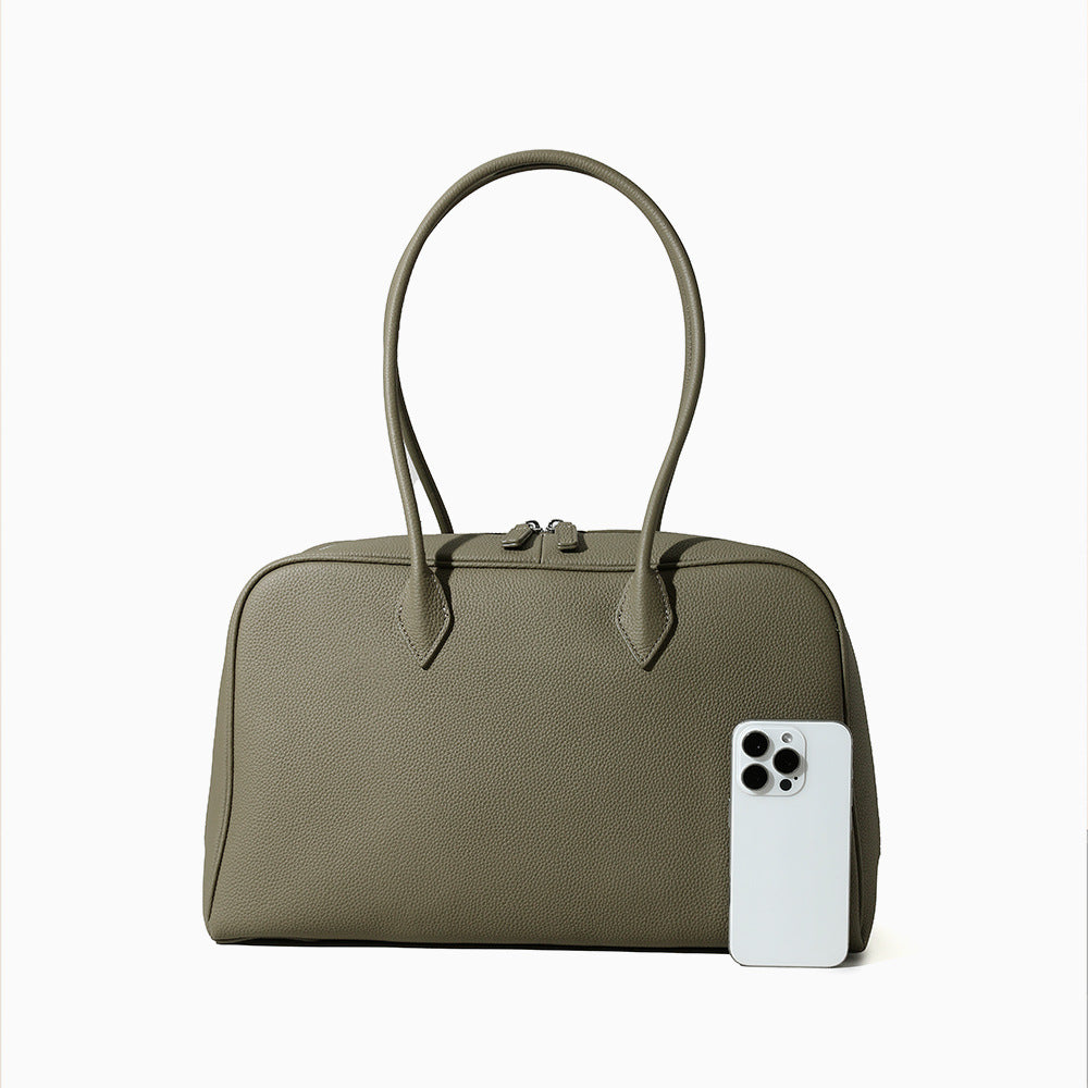 Chic Fall Winter Luxury Women's Shoulder Bag Grain Leather Handbag for Style Enthusiasts