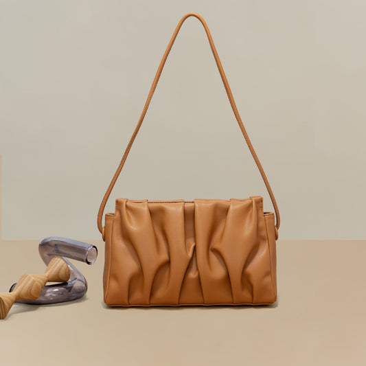 Women's Genuine Leather Cloud Bag Original Small Square Crossbody Handbag Shoulder Bag Korean Fashion