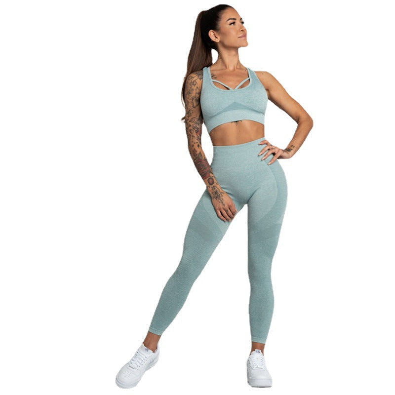 Seamless Sports Bra and High Waisted Butt Lifting Fitness Leggings Yoga Set for Women Comfort and Style for Your Workout