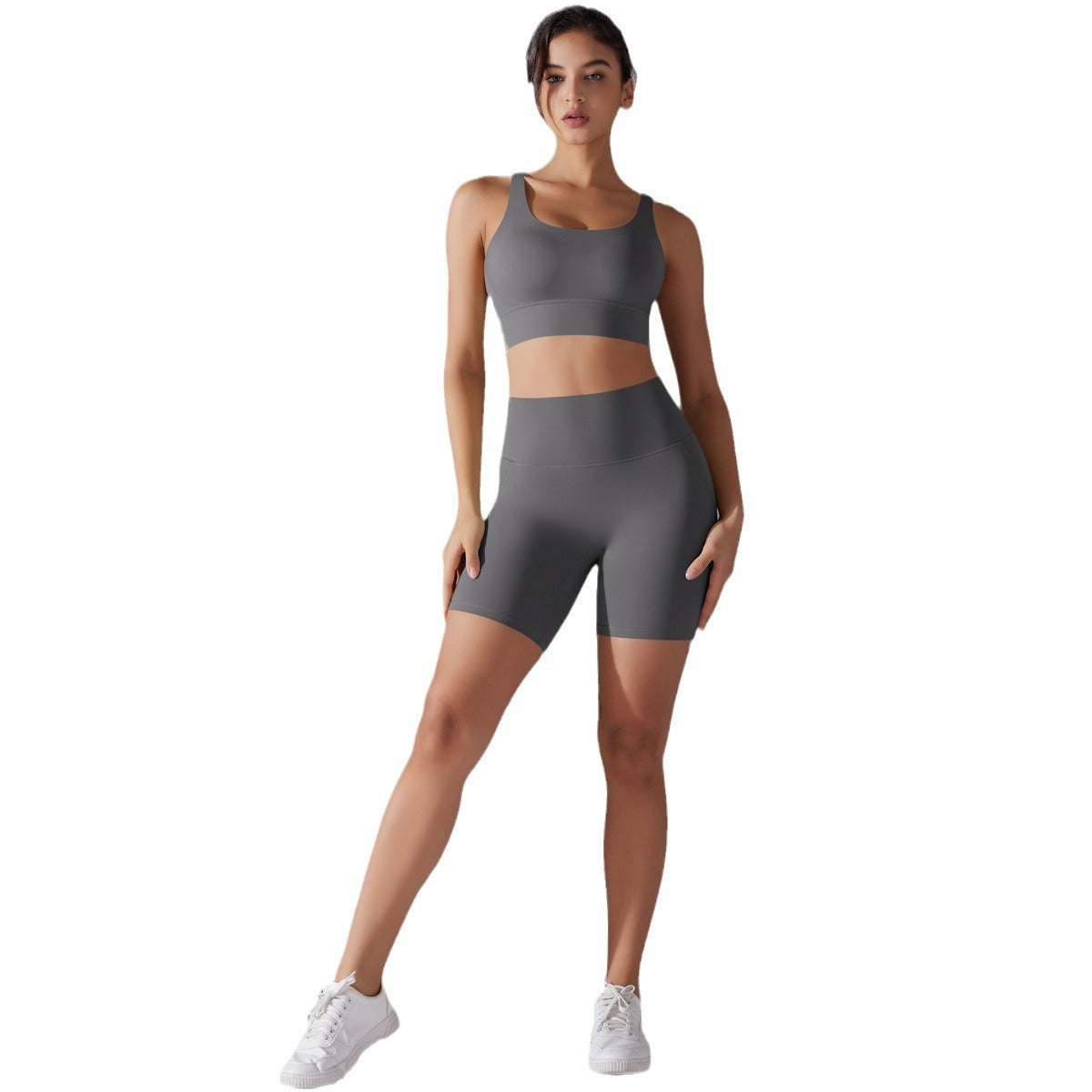 Ultra Soft Brushed Nylon Yoga Set Seamless Sports Bra and High Waisted Leggings for Comfort and Style Ideal for Running Fitness and Everyday Wear