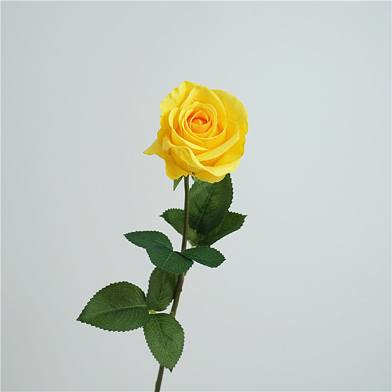 Luxury Touch Moisturizing Rose Single Stem Decoration - Elegant Diana Minimalist Fresh Desktop Ornament for Weddings & Floral Arrangements