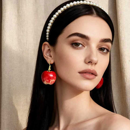 Unique and Creative Foam Garlic Fruit Earrings – Quirky Design Statement Accessories for Women
