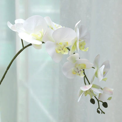 Lifelike 9-Head 3D Printed Orchid Flower Arrangement - Perfect for Home Décor, Living Room Styling, and Elegant Wedding Decorations