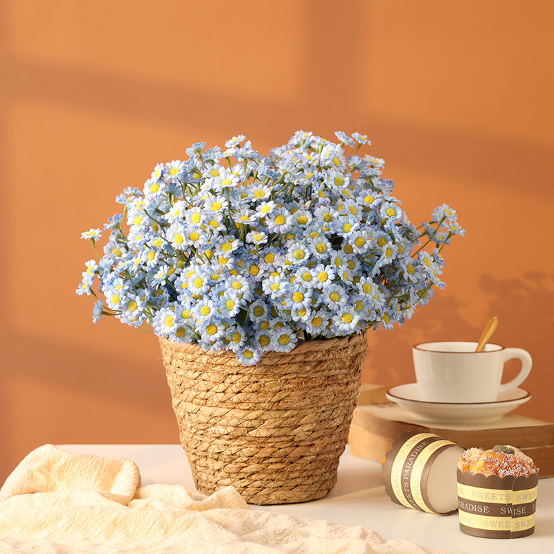 Charming Fresh Daisy Bouquet - Realistic Dutch and Persian Daisy Artificial Flowers for Living Room Decor, Photography Props, and Home Accents