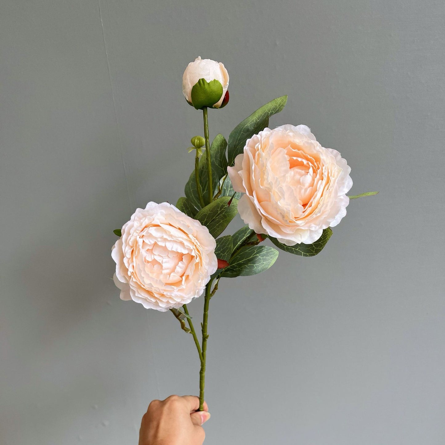 Realistic 3-Head Peony Artificial Flowers – Stunning Faux Floral Decor for Home, Photography Props, and Soft Furnishings