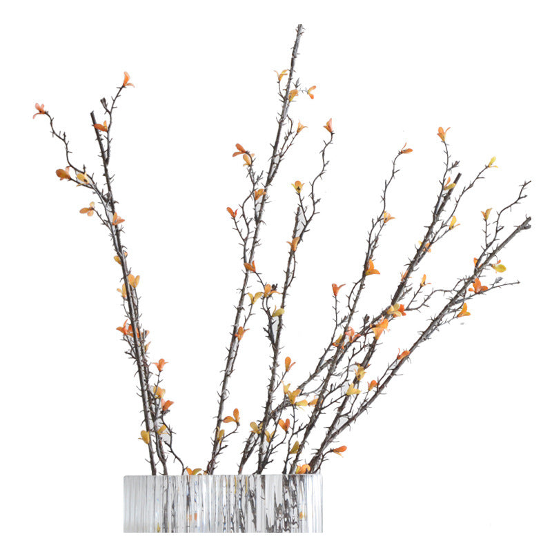 Lifelike Artificial Thorny Vine Plant Decoration - Perfect for Living Rooms, Hotels, and Rustic Inn Aesthetics – Stylish Faux Thorned Stems for Elegant Vase Arrangements