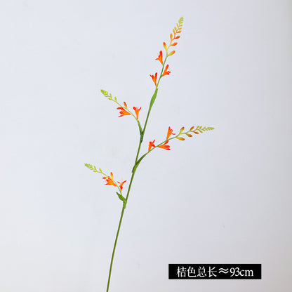 Single-Stem Flame Orchid Artificial Flower – Elegant Home Decor Piece for Indoor Decoration and Photography Props