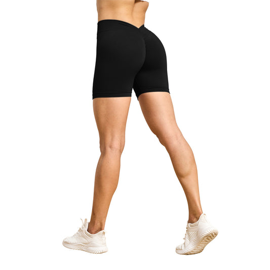 Seamless Yoga Shorts for Women Enhance Your Peach Shape with V Back Design for a Lift