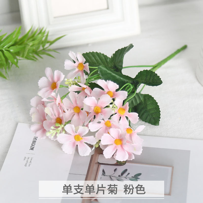 Realistic Small Daisy Artificial Flower for Home Decor - Perfect for Outdoor Events, Weddings, and Photography Props