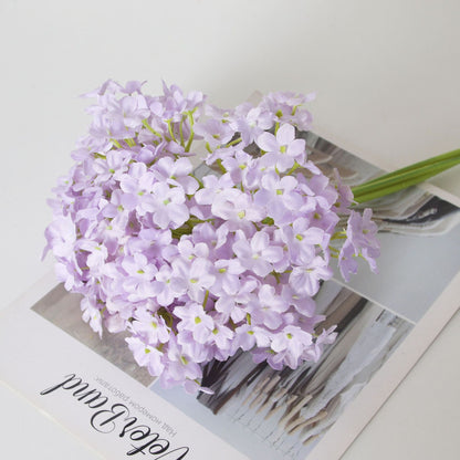 Realistic Hydrangea Bouquet - Stylish Faux Flower Arrangement for Hotel Dining Tables and Home Decor - Elegant Korean-Style Freshness