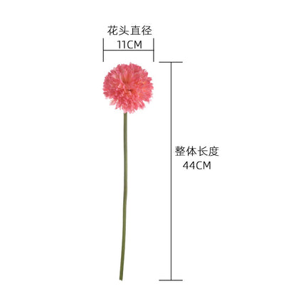 Realistic Single-Stem Onion Ball Hydrangea Silk Flower - Perfect for Home Decor, Weddings, and Fresh-Casual Aesthetics (Model MW13301)