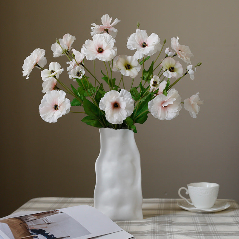 Stunning Faux Silver Lotus Peony Floral Arrangement - Ideal for Weddings, Home Décor, Outdoor Spaces, and Photography Props