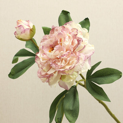 Luxurious Faux Peony Flower Bouquet with Elegant Edges - Perfect Home Decor for Living Rooms, Dining Tables, and Special Occasions