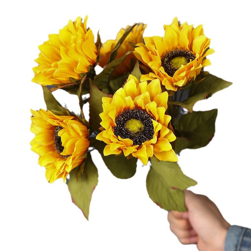 Stunning Sunflower Silk Flower Arrangement - Perfect for Living Room, Rustic Home Decor, and Hotel Decoration - Vibrant Artificial Flowers in Elegant Vase