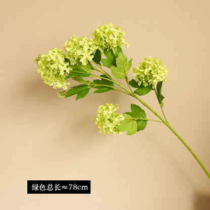 Realistic Single Stem 5-Head Hydrangea – Elegant Faux Floral Decoration for a Fresh, Nature-Inspired Home Style | Perfect for Showrooms and Living Spaces