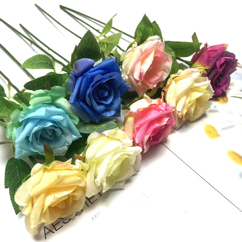 Elegant Nordic-Inspired Single Stem Rose and Peony Artificial Flowers for Home Decor - Perfect for Weddings, Events, and Everyday Use