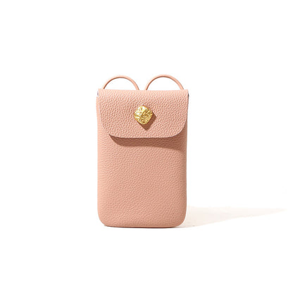 Minimalist Genuine Leather Phone Crossbody Bag for Women for Spring with High Quality Top layer Cowhide Versatile Shoulder Strap