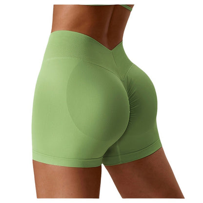 Seamless High Waisted Butt Lifting Breathable Yoga Shorts for Women for Running Fitness and Workout Enthusiasts