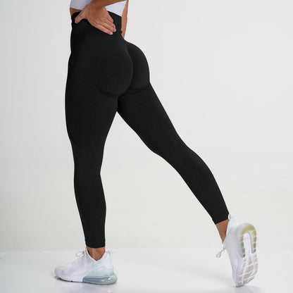 Seamless Knitted Yoga Pants for Women High Waisted Lifting Leggings for Outdoor Sports Quick Dry Running Fitness