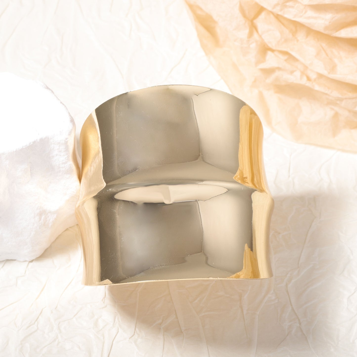 Stylish Irregular Geometric Open-Cuff Metal Wide Bracelet for Women - Unique Design & Eye-Catching Fashion Statement