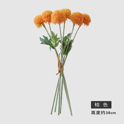 Realistic Artificial Green Onion Flower Bouquet - 6 Head Faux Green Onion Decor for Home, Weddings, and Dandelion Scenes - Perfect for Elegant Floral Arrangements and Lasting Beauty