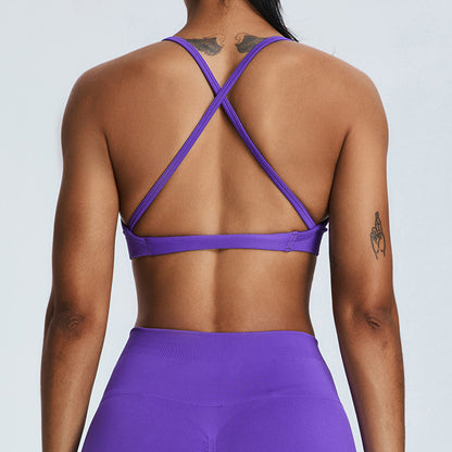 Seamless Back Yoga Top for Women Adjustable Strap Workout Sports Bra with Quick Dry Fabric and Breathable Support for Comfort and Style