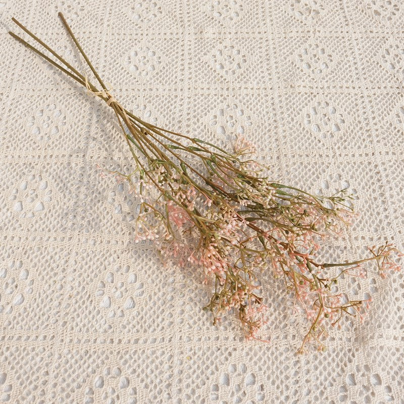 Long Stemmed Faux Floral Bundle – 3 Decorative Wheat Spike Stems for Home Décor, Wedding Decorations, and Photography Props