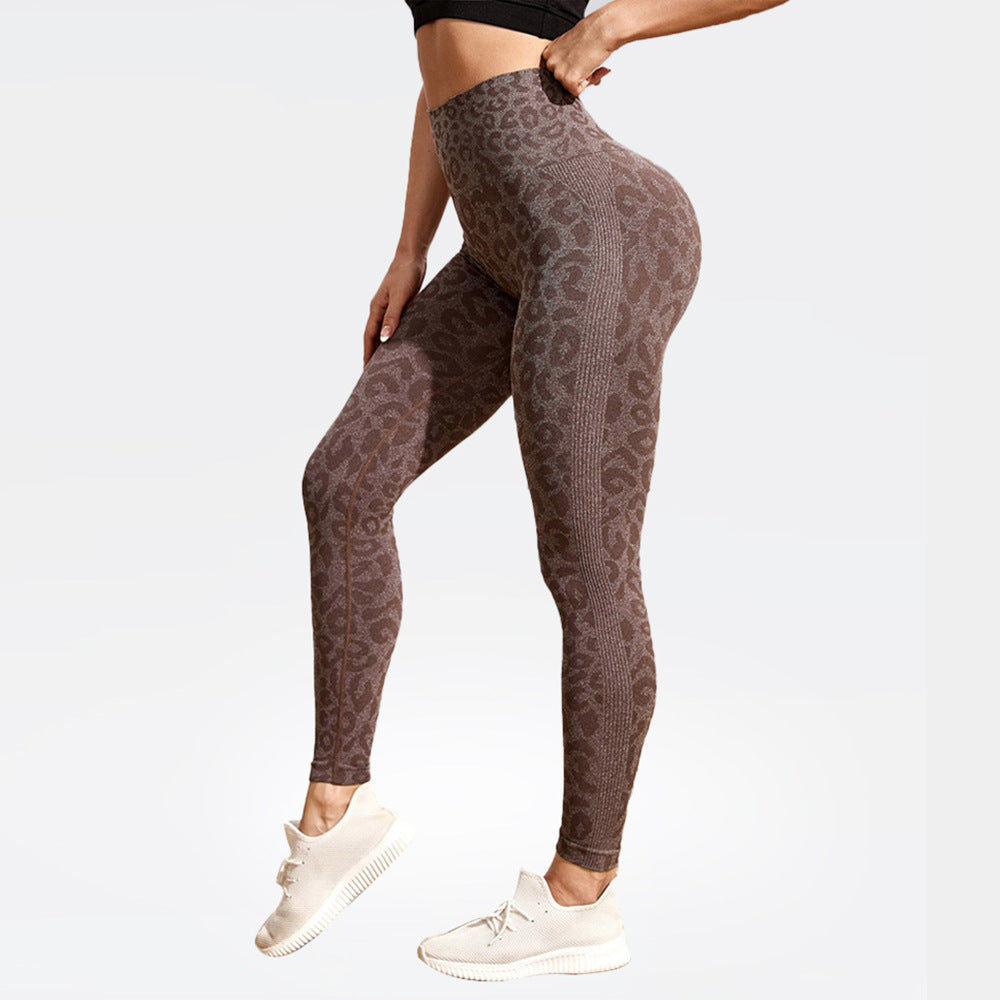 Seamless Leopard Print High Waisted Yoga Leggings for Women Tummy Control Peach Lift and Fit for Comfort and Style