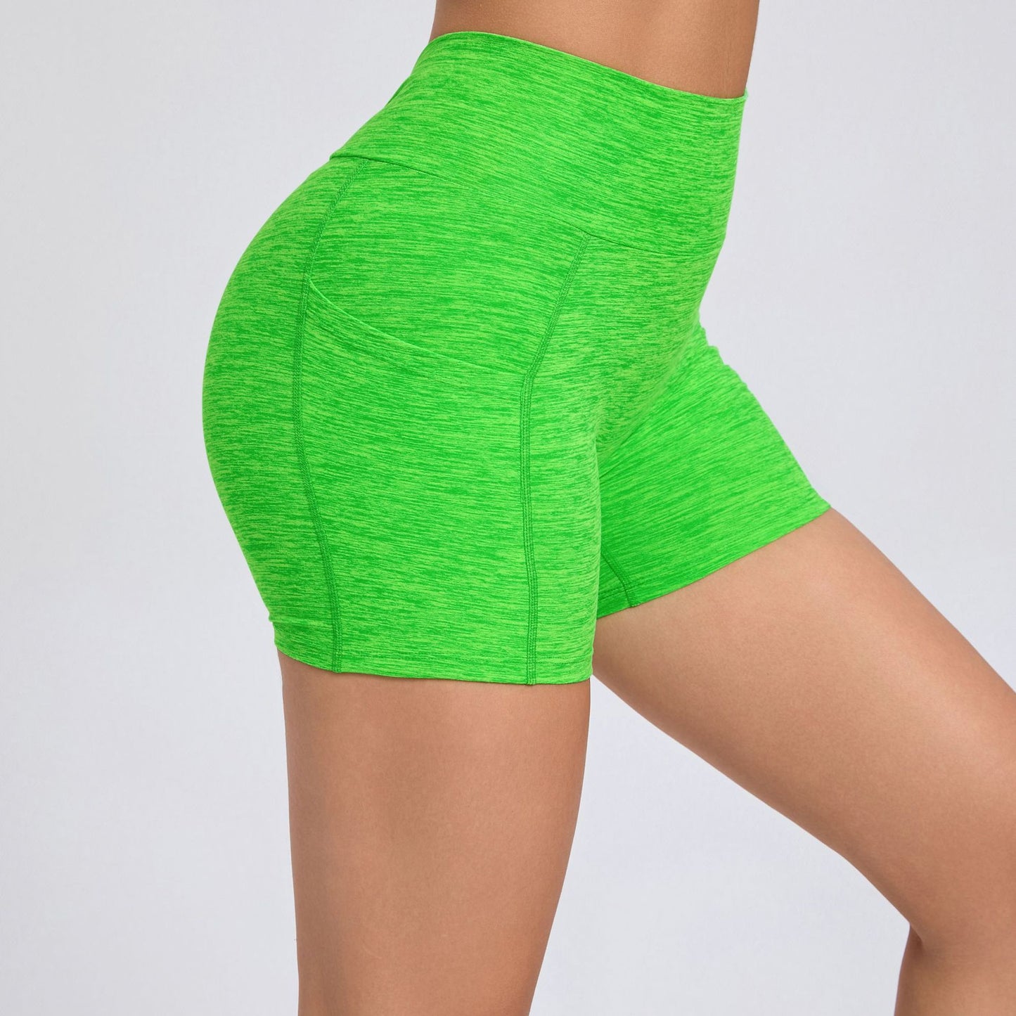 High Waisted Quick Dry Yoga Shorts with Side Pockets for Comfort Butt Lifting Design for a Flattering Fit for Gym and Outdoor Workouts