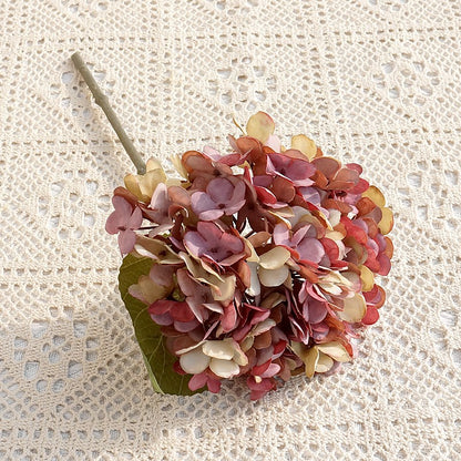 Miniature Autumn-Inspired Hydrangea Blooms - Realistic Faux Floral Arrangement for Home Decor and Wedding Decorations