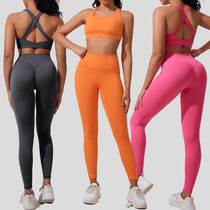 Women's High Performance Athletic Wear Set Flexible Breathable Sports Outfits for Running and Yoga with Cloud Like Comfort