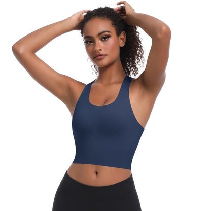 Crossback Racerback Yoga Sports Bra with Moulded Cups Quick Dry Workout Top for Women for Running Gym and Fitness Enthusiasts