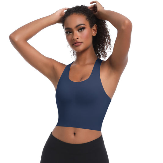 Crossback Racerback Yoga Sports Bra with Moulded Cups Quick Dry Workout Top for Women for Running Gym and Fitness Enthusiasts