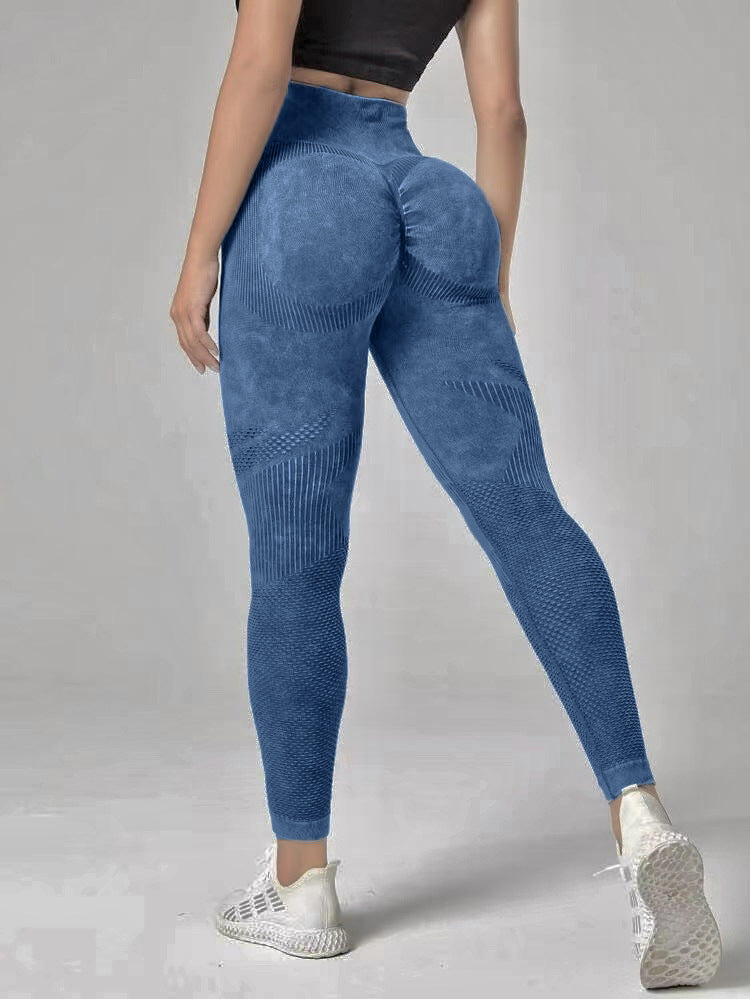 High Waisted Seamless Butt Lifting Yoga Pants Sand Washed Soft Finish Leggings for Comfort and Style