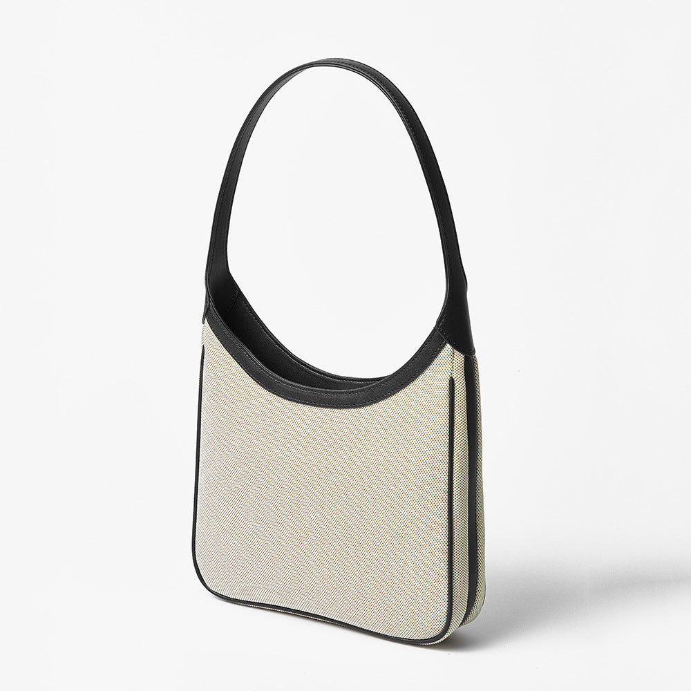 Vintage Canvas and Genuine Leather Tote Bag Commuter Handbag with Spacious Design and Versatile Carry Options