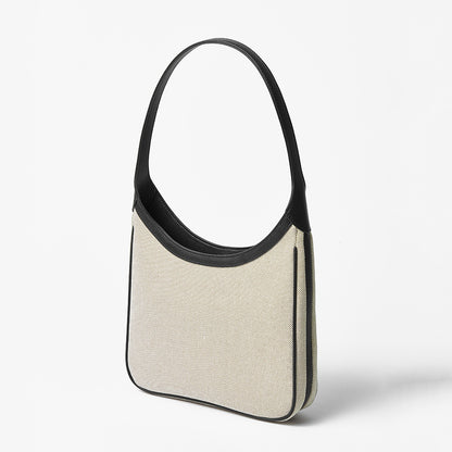 Vintage Canvas and Genuine Leather Tote Bag Commuter Handbag with Spacious Design and Versatile Carry Options