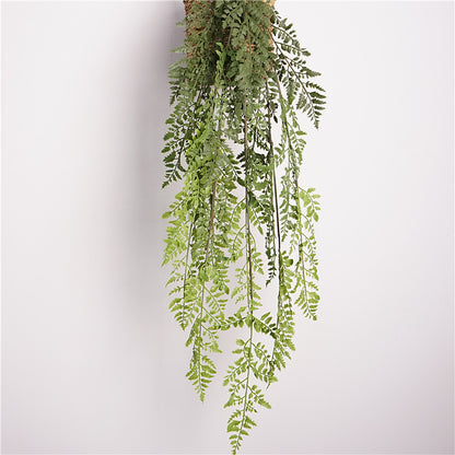 Lifelike Hanging Fern Plant - Elegant Faux Greenery with Realistic Moss for Stunning European-Style Decor and Landscaping