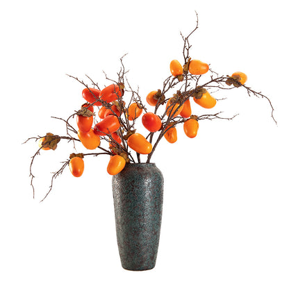 Realistic Faux Persimmon Flower: Stunning Artificial Green Plant Décor for Weddings and Special Events - Perfect for Home & Office Decoration - MW10892