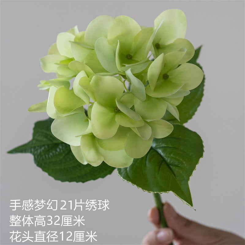 Single Stem 3D Printed Hydrangea Faux Flower – Elegant Home Decor for Living Room or Dining Table, Beautiful Preservation Flower Arrangement