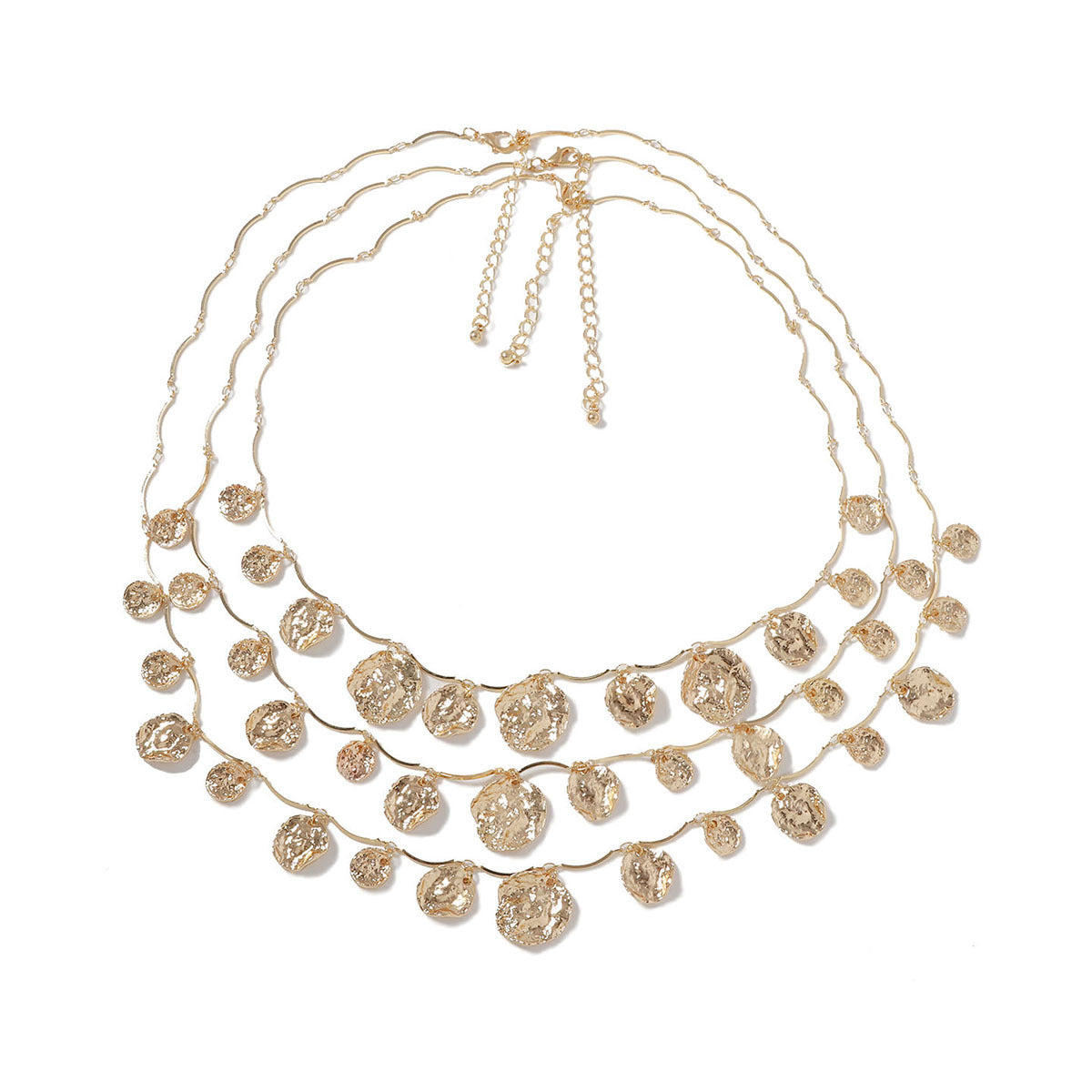 Stylish Vintage Layered Geometric Pendant Necklace for Women – Trendy Streetwear Accessory