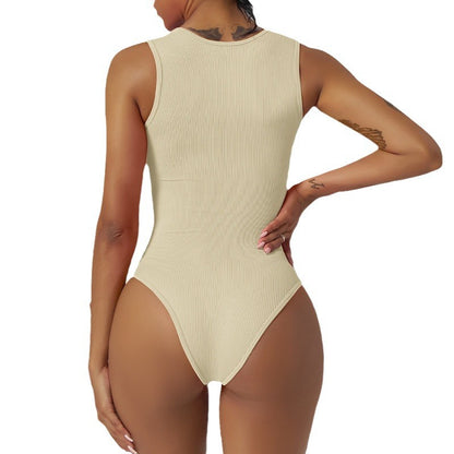 Summer Seamless Yoga Jumpsuit for Women Comfortable and Versatile Bodysuit with Adjustable Straps and Breathable Fabric