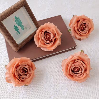 Exquisite 10CM Imported Silk Rose Flower Heads - Perfect for Weddings, Celebrations, and Gift Boxes