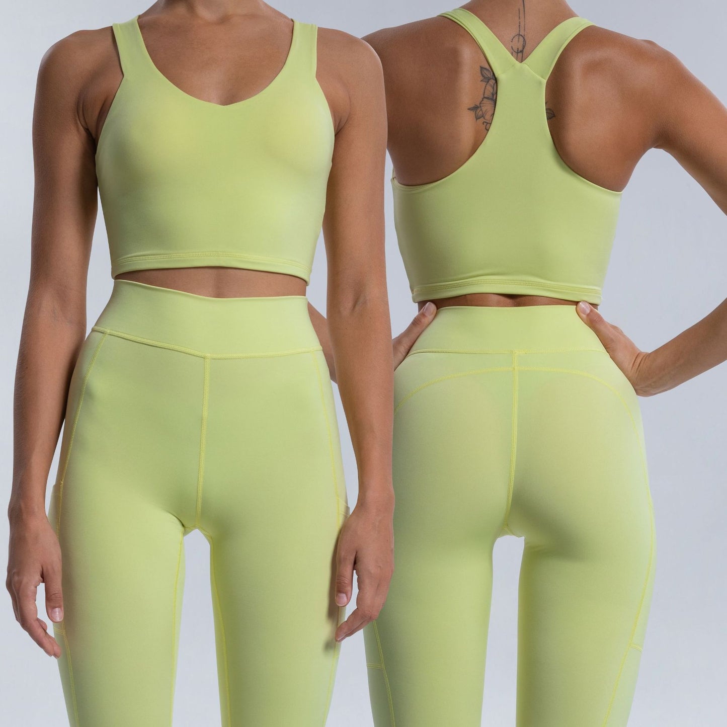 High Waisted Yoga Pants and Sports Bra Set for a Sculpted Back Enhanced Curves and Maximum Comfort for Every Workout