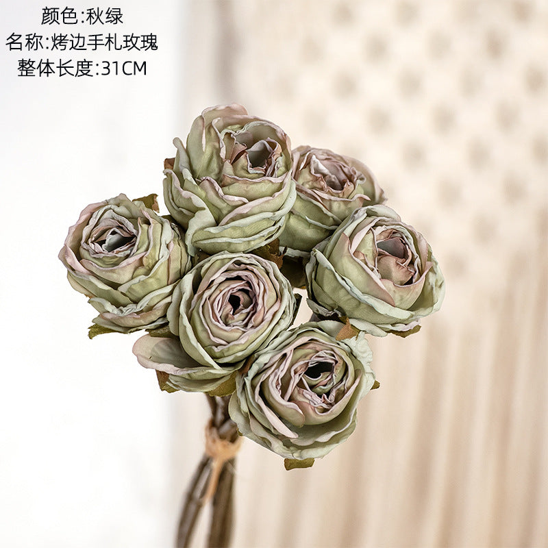 Elegant Faux Rose Bouquet for Weddings and Home Decor - Realistic Ins Style - Perfect for Celebrations and Event Styling - Model MW66786