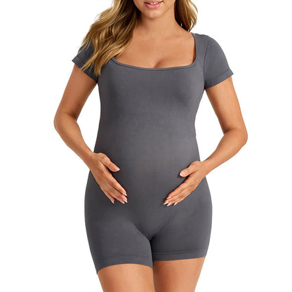 Seamless Short Sleeve Bodysuit Anti Chafing Support for Thighs Comfortable Maternity Shape High Elasticity Fit for Every Occasion