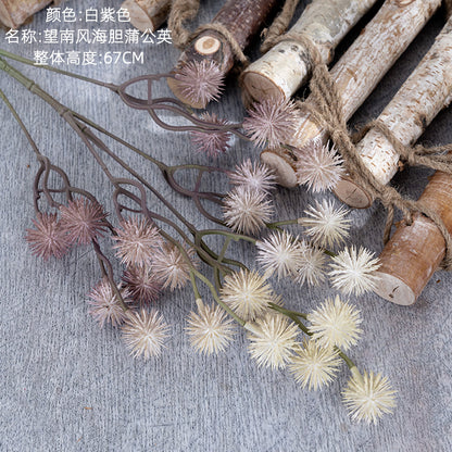 Lifelike Sea Urchin & Dandelion Artificial Flowers for Home Décor | Elegant Wedding Decoration | MW53001