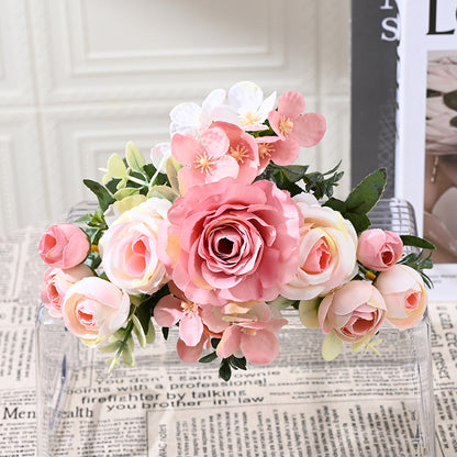 Stunning Peony Rose and Hydrangea Faux Flower Arrangement - Perfect for Weddings, Home Décor, and Table Centerpieces - Ideal for Photos and Celebrations